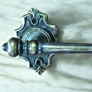 Amerock Carriage House Antiqued Brass Bathroom Towel Rack Bar MCM Bath Hand Set